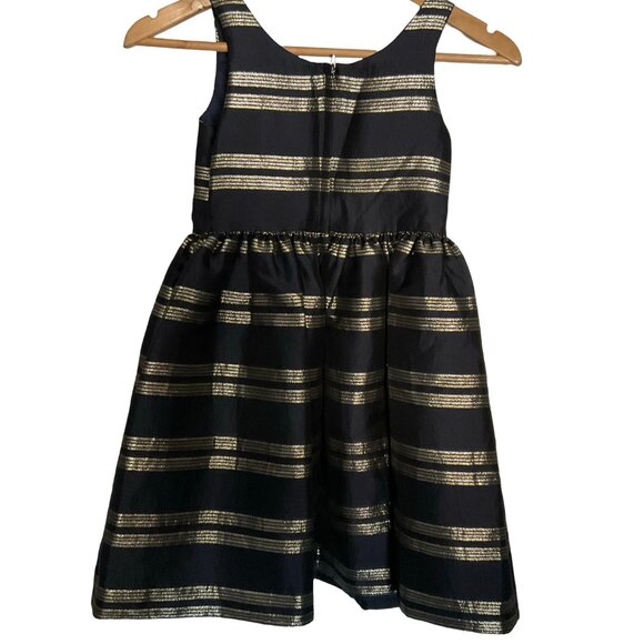 👣 5/$25 - Navy Formal Dress with Gold/Silver Stripes - Picture 4 of 4